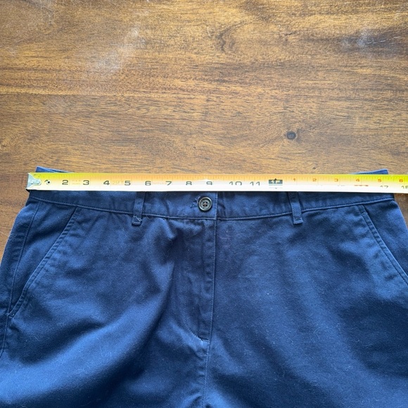 Lauren Ralph Lauren Shorts 14P Navy Chino 100% Cotton Flat Front Petite - Picture 8 of 9